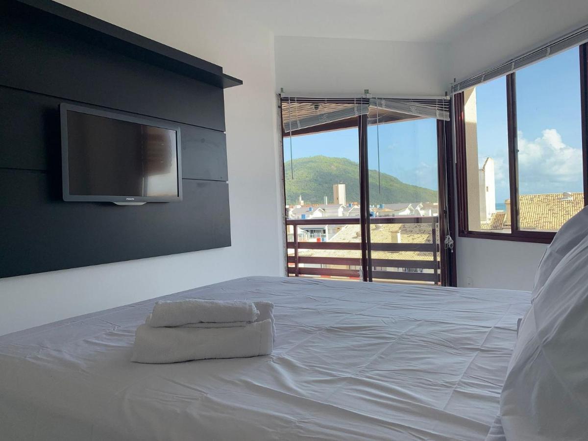 Apartamento Com Vista Do Mar Em Residencial Com Piscina Florianopolis Bagian luar foto