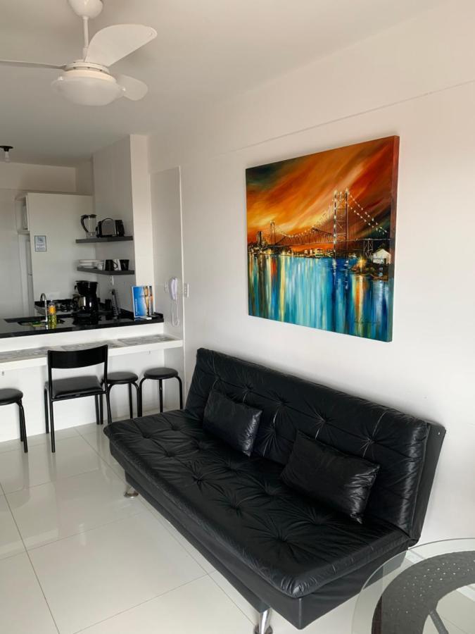 Apartamento Com Vista Do Mar Em Residencial Com Piscina Florianopolis Bagian luar foto