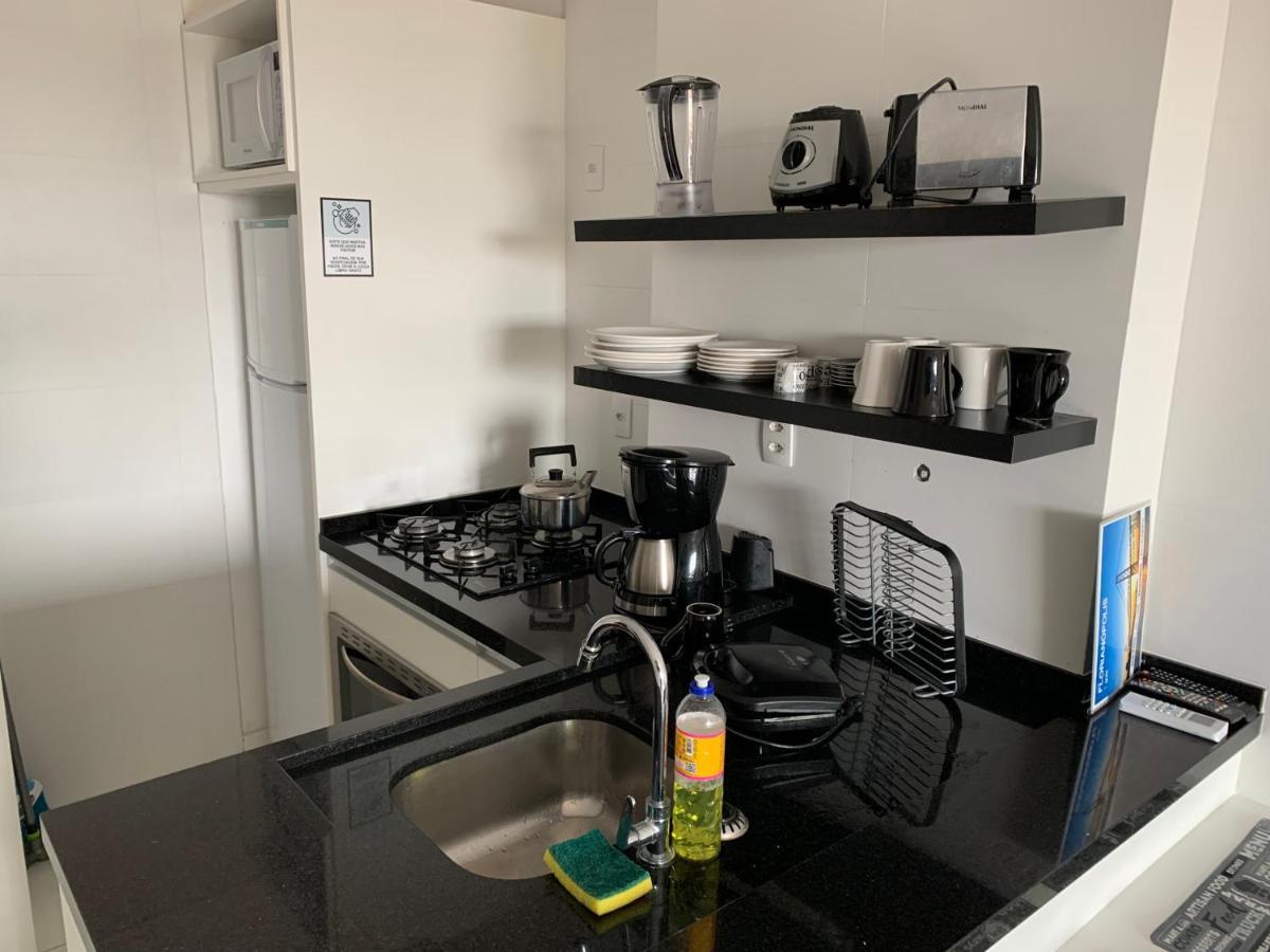 Apartamento Com Vista Do Mar Em Residencial Com Piscina Florianopolis Bagian luar foto