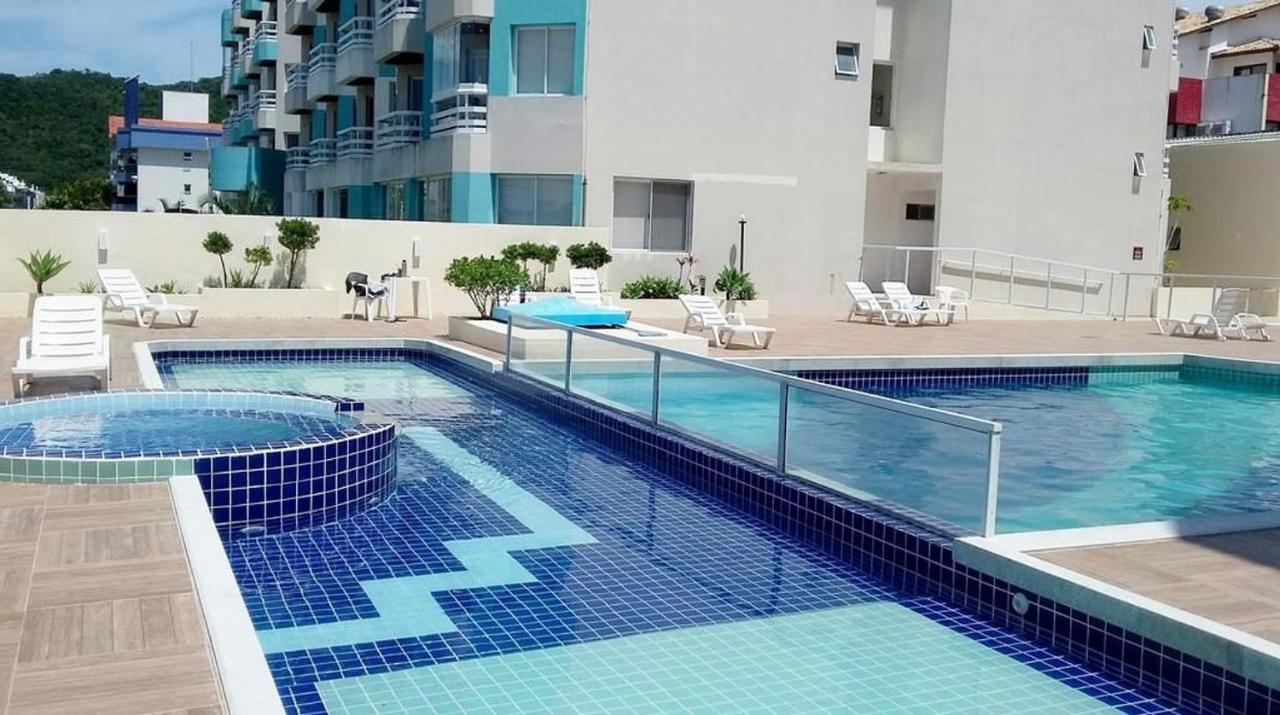 Apartamento Com Vista Do Mar Em Residencial Com Piscina Florianopolis Bagian luar foto