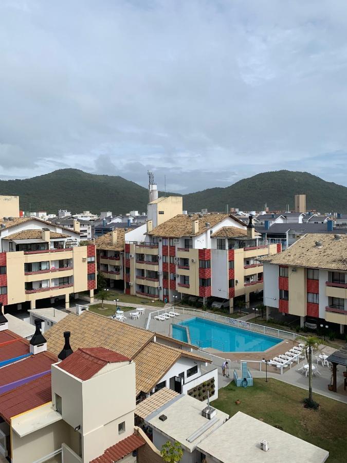 Apartamento Com Vista Do Mar Em Residencial Com Piscina Florianopolis Bagian luar foto